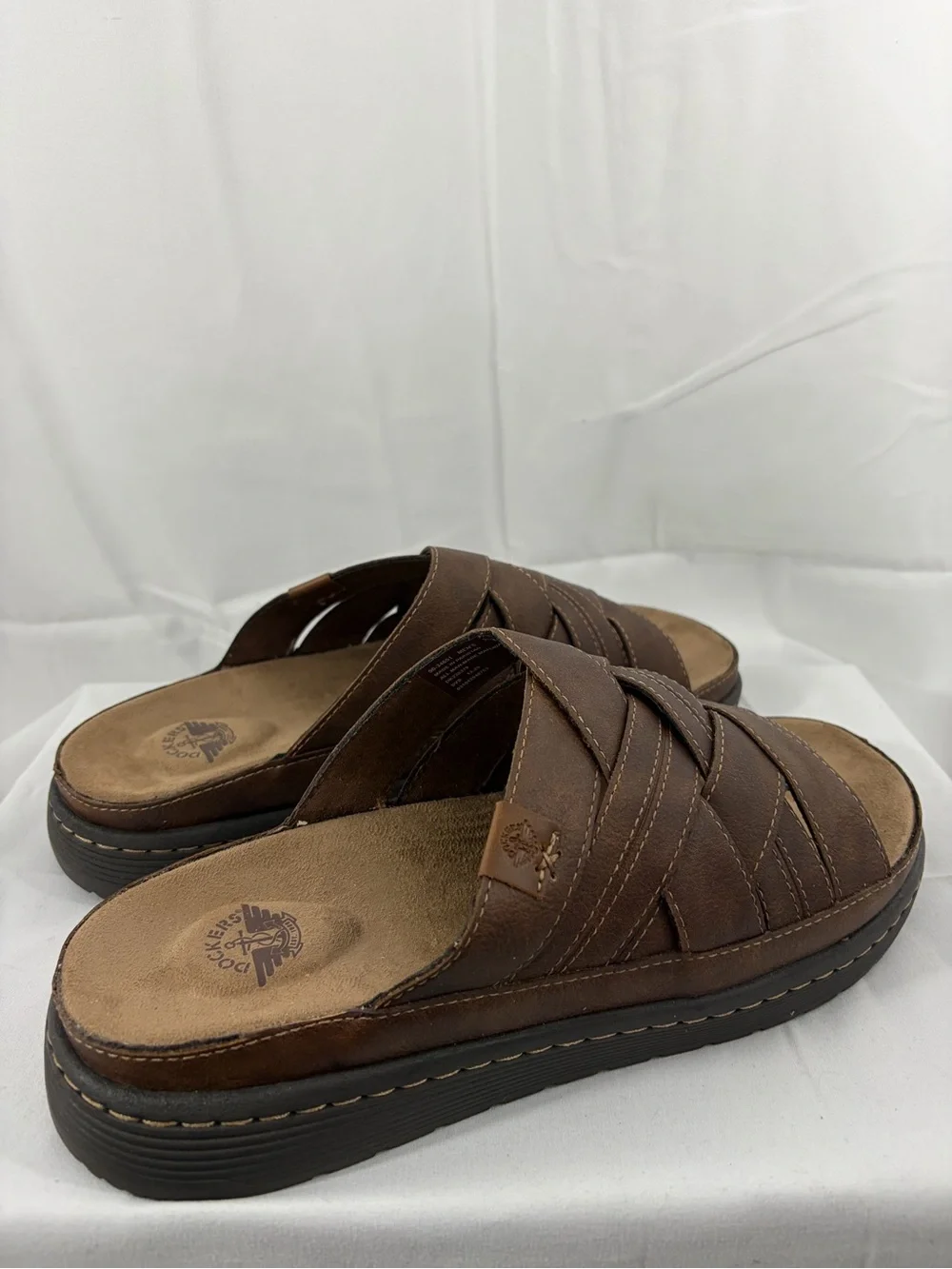NWT Dockers Men’s Size 10 Brown Slide Sandals